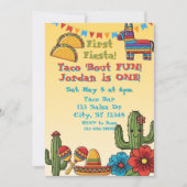 Erste Fiesta, Taco 'Bout Eins, 1. Geburtstag Einladung (Vorderseite)