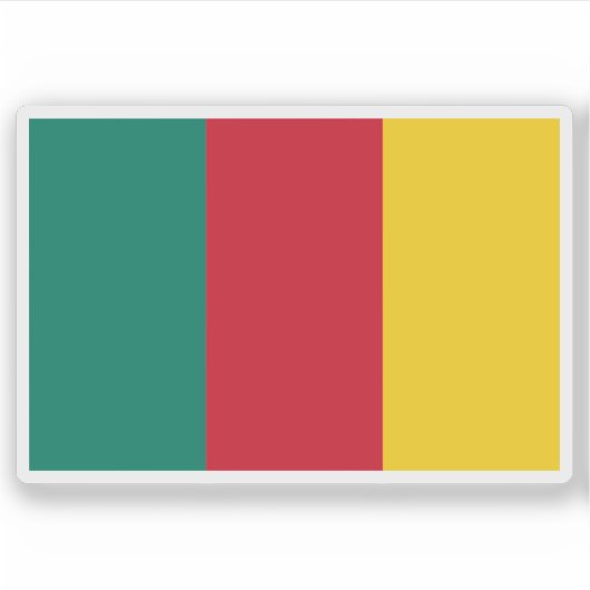 Erste Flagge Kameruns (1960-1961) Aufkleber (Vorderseite)