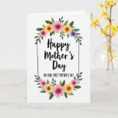 Erste Florale Muttertags-Karte Karte (Gelbe Blume)