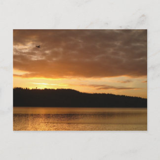 Erste Flucht über Sunrise Lake Washington Postkarte