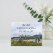 Erste Flug Wright Brothers Monument Post Card Postkarte (Stehend Vorderseite)