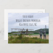 Erste Flug Wright Brothers Monument Post Card Postkarte (Vorne/Hinten)