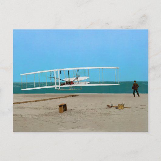 Erste Flugpostkarte Postkarte (Vorderseite)