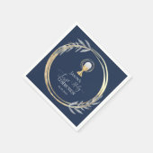 Erste Folie mit heiliger Kommunion, blau und Imita Serviette (Ecke)