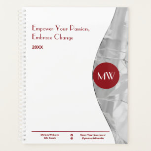 Erste Foto Red White Life Coach Workbook Planer