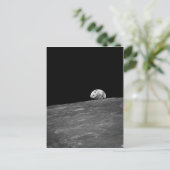 Erste Fotografie eines Erdbebens von Apollo 8 Postkarte (Stehend Vorderseite)