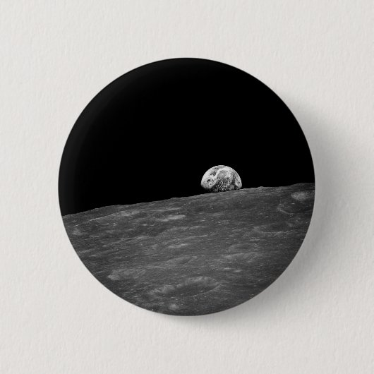 Erste Fotografie von einem Earthrise genommen Button (Vorderseite)