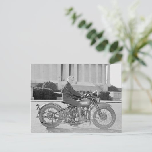 Erste Frauen erhalten eine Motorradlizenz in Washi Postkarte (Stehend Vorderseite)