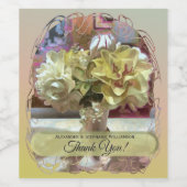 Erste Frühlingsblumen Danke PCM1 Weinetikett (Einzelnes Label)