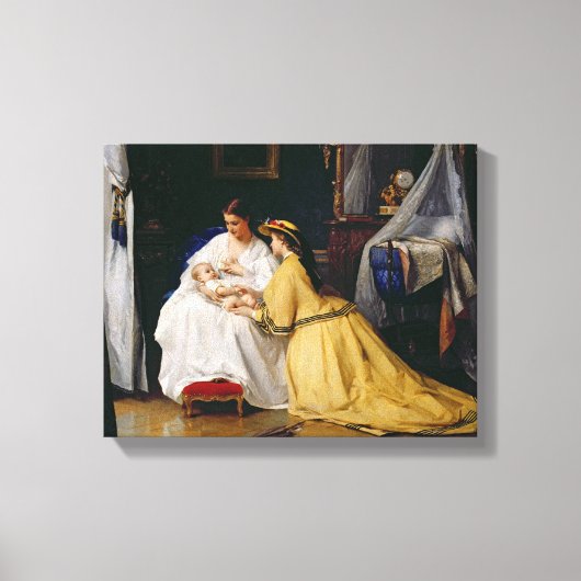 Erste Geboren, 1863 Leinwanddruck (Vorderseite)