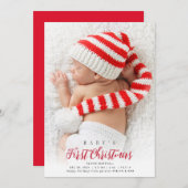 Erste Geburtsankündigung des Fotos zu Weihnachten (Vorne/Hinten)