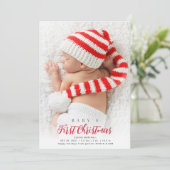 Erste Geburtsankündigung des Fotos zu Weihnachten (Stehend Vorderseite)