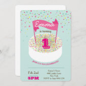 Erste Geburtstags-Einladung Einladung (Vorne/Hinten)