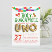 ERSTE GEBURTSTAGS-FIESTA EINLADUNG (Stehend Vorderseite)