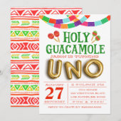 ERSTE GEBURTSTAGS-FIESTA EINLADUNG (Vorne/Hinten)