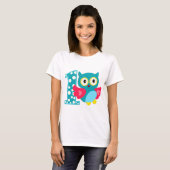 Erste Geburtstags-glückliche Owl T-Shirt (Vorne ganz)