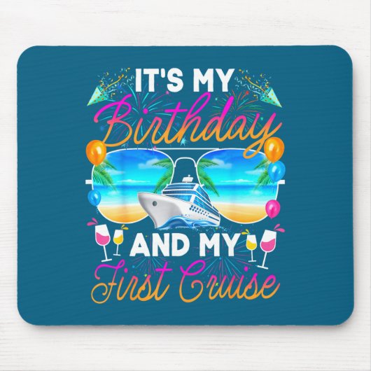 Erste Geburtstags-Kreuzfahrt Geburtstagsfeier Mousepad (Vorne)
