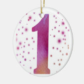 Erste Geburtstags-Verzierung Keramikornament (Links)