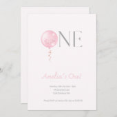 Erste Geburtstagsballon Einladung zum Geburtstag (Vorne/Hinten)