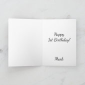 Erste Geburtstagsballons Feiertagskarte (Innenseite)