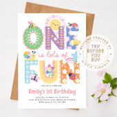 Erste Geburtstagseinladung Mädchen, Eins macht vie Einladung