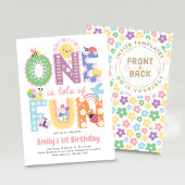 Erste Geburtstagseinladung Mädchen, Eins macht vie Einladung