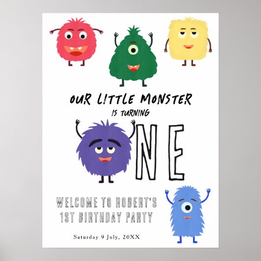 Erste Geburtstagsfeier des kleinen Monsters Poster (Vorne)