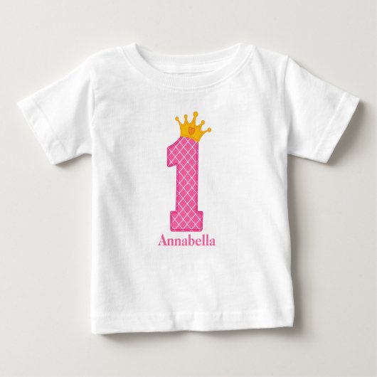 Erste Geburtstagsfeier Princess Tshirt Personalisi (Vorderseite)