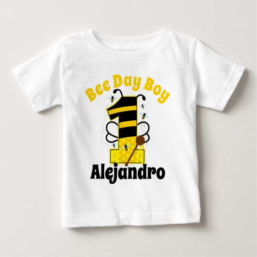 Erste Geburtstagsjunge Biene Baby T-shirt (Vorderseite)
