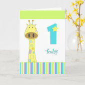 Erste Geburtstagsjungenkarte Karte (Gelbe Blume)