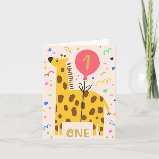 Erste Geburtstagskarte Karte (Vorderseite)