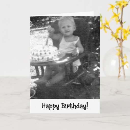 Erste Geburtstagskarte Karte (Gelbe Blume)