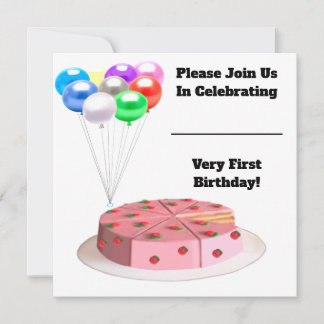 Erste Geburtstagskarte Mitteilungskarte