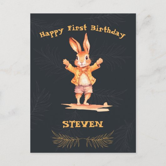 Erste Geburtstagskarte Postkarte (Vorderseite)