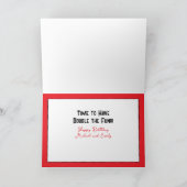 Erste Geburtstagskatze Niedlich Cat Cartoon Person Karte (Innenseite)