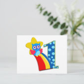 Erste Geburtstagskugel Postkarte (Stehend Vorderseite)