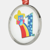 Erste Geburtstagskugel Silbernes Ornament (Links)