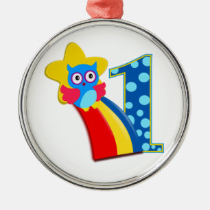 Erste Geburtstagskugel Silbernes Ornament