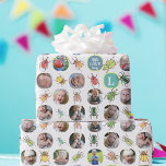 Erste Geburtstagslovebugs Foto Wrapping Paper Geschenkpapier<br><div class="desc">Diese wunderschöne Little Liebe Bug zum ersten Geburtstag Packpapier zeigt originale Aquarellkäfer (sehen Sie genau hin - sie sind mit Herzen dekoriert!) und Platz für 13 der Fotos Ihres Lieblings-Babys im ersten Jahr! Vom Neugeborenen bis zum Jährigen gibt es jeden Monat einen Platz für ein Foto. Die quadratischen Fotos funktionieren...</div>