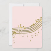 Erste Geburtstagsmusik und Herz Einladung (Rückseite)