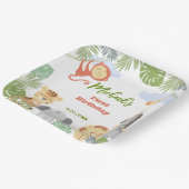 Erste Geburtstagspackung mit niedlichen Tieren. Pappteller (Gewinkelt)