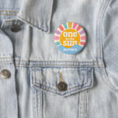 Erste Geburtstagspapierplatten Sommer Thema Button (Beispiel)