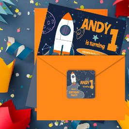 Erste Geburtstagspartei des Geschlechts: Neutraler Quadratischer Aufkleber