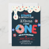 Erste Geburtstagsparty am 4. Juli Einladung (Vorderseite)