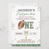 Erste Geburtstagsparty des Fußballs Einladung (Vorderseite)