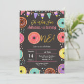 Erste Geburtstagsparty Dones Einladung (Stehend Vorderseite)