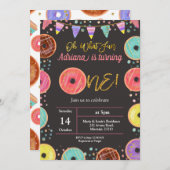 Erste Geburtstagsparty Dones Einladung (Vorne/Hinten)