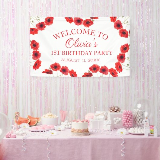 Erste Geburtstagsparty Puppies Baby Girl Banner (Party)