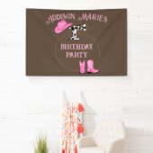 Erste Geburtstagsparty Rodeo Cowgirl Banner (InSitu)