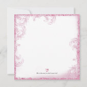 Erste Geburtstagsparty Rosa Glitzer Girls Einladung (Rückseite)